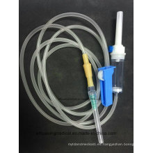 Set de goteo intravenoso desechable con aguja